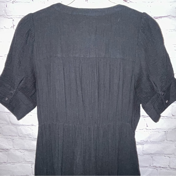 Madewell Lightspun Button Front Tiered Midi Dress size 6 - Picture 7 of 9